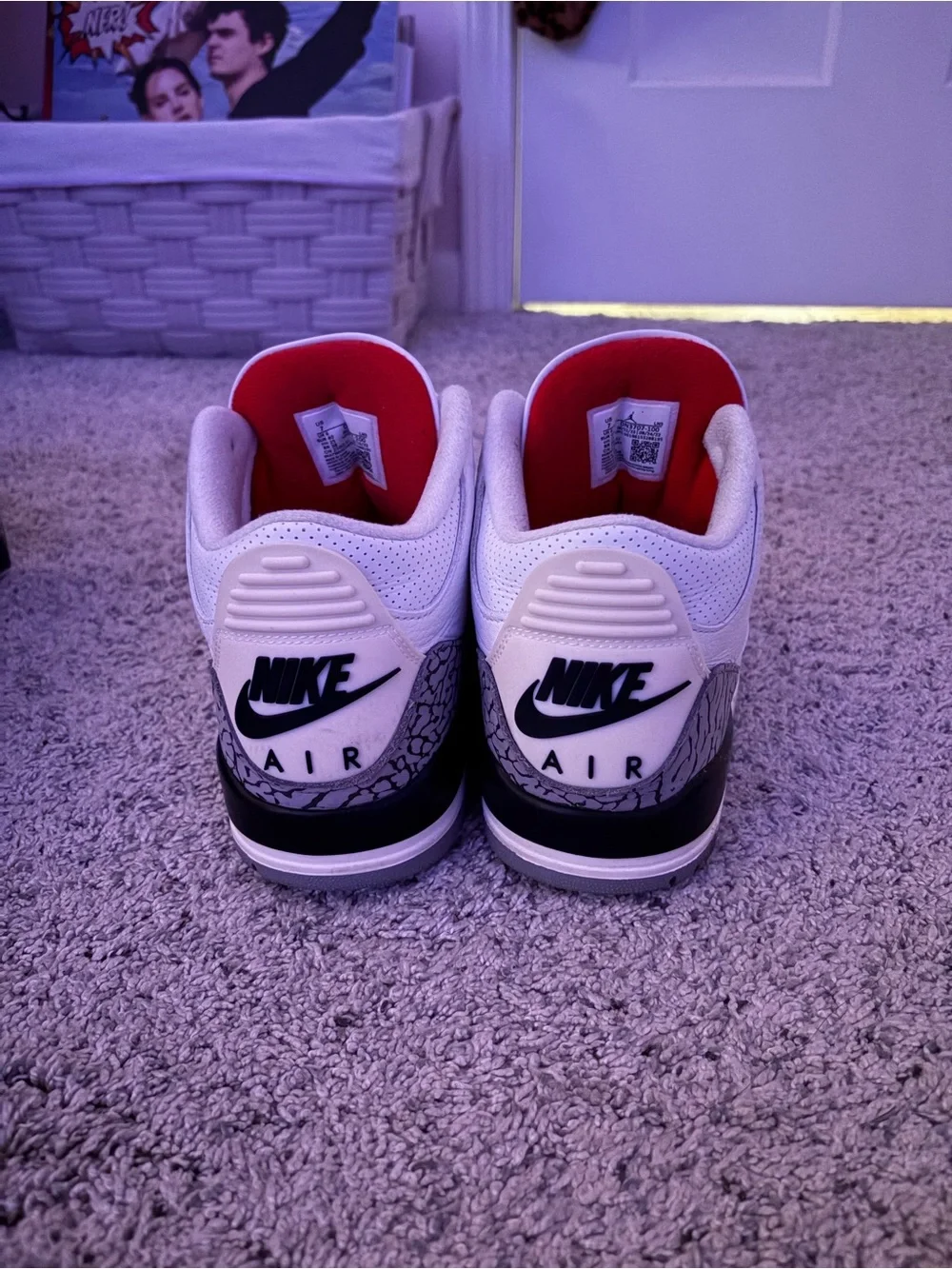 Nike Air Jordan Men’s White & Red Retro Sneakers